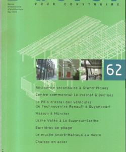 1999-05- L’acier pour construire N.62 - Bertrand Lemoinecouv-250